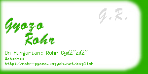 gyozo rohr business card